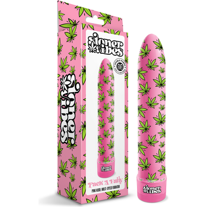 Introducing the Sensation Seeker Stoner Vibes Pack A Fatty, Pink Kush - Powerful Multi-Speed Vibrating Weed Design Sex Toy for All Genders, Delivering Mind-Blowing Pleasure! - Adult Naughty Store