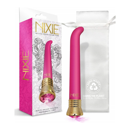 Global Novelties Nixie Jewel Satin G Spot Vibrator - Model GVS-PT Pink Tourmaline - Female Pleasure - Adult Naughty Store