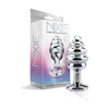 Nixie Ribbed Metal Butt Plug Honey Dipper Large - Premium Aluminum Alloy Anal Pleasure Toy for Men and Women - Model ND-500 - Intense Pleasure - Rainbow Jewel Base - Honey Gold - Adult Naughty Store