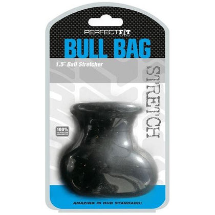 Introducing the Bull Bag Ball Stretcher 1.5in: A Premium Male Genital Enhancement Device for Ultimate Pleasure in Black