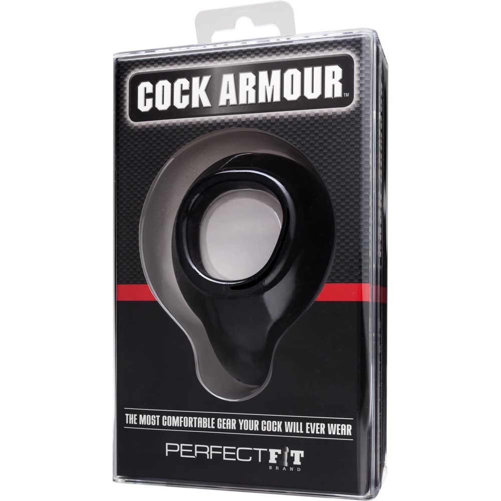 Cock Armour Large - Anatomically Designed Penis and Scrotum Enhancer for Men - Model CA-500 - Black