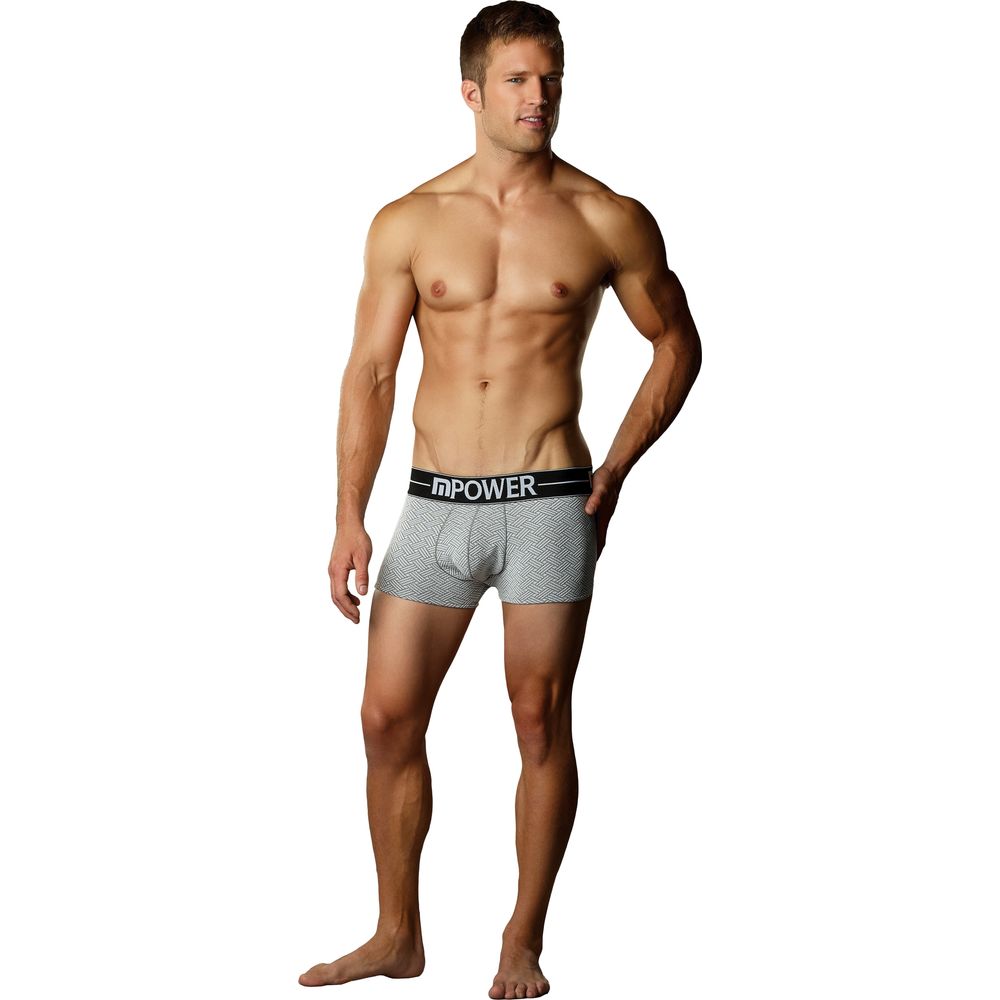 Male Power Mini Pouch Short Grey - Comfortable and Stylish Men's Underwear for Enhanced Masculinity and Confidence
