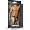 Male Power Mustang Bikini - Sensational Grey and White Basket Weave Knit Men's Erotic Underwear (Model MPWB-001) - Adult Naughty Store