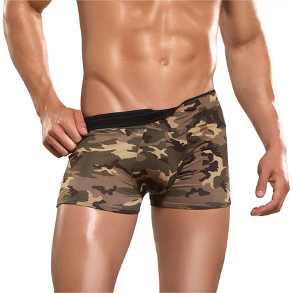 Male Power Panel Short - Men's Camouflage Erotic Boxer Briefs - Adult Naughty Store