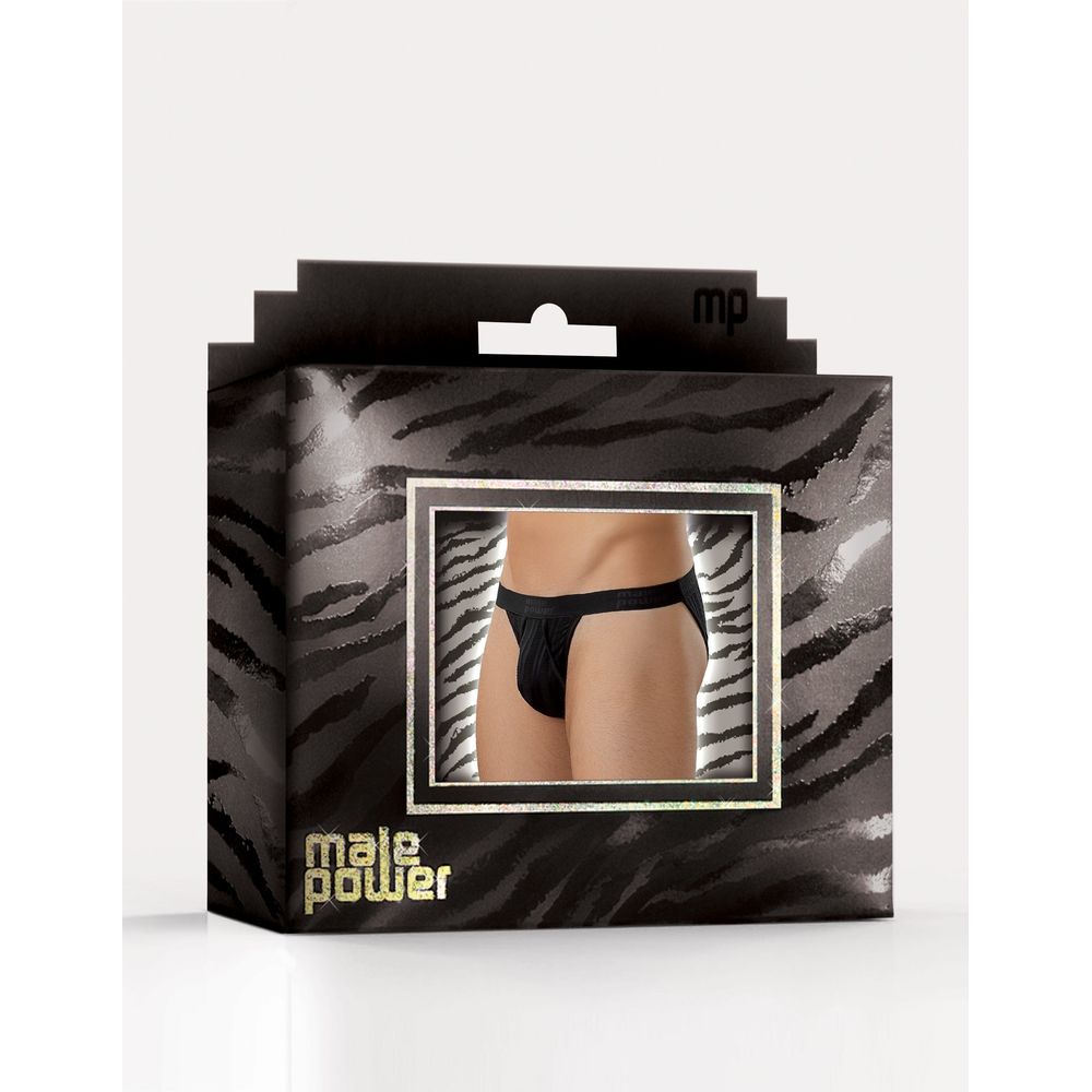 Male Power Mustang Pouch Enhancer Bikini - Sensational Black Textured Erotic Underwear for Men