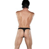 Male Power Zipper Thong - Model X1B, Men's Erotic Spandex Underwear for Sensual Play and Seductive Nights - Black