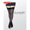 Glamory Plus Delight 20 Transparent Silky Matt Stockings with Backseam - For Garter Belt and Garters - Women's Lingerie - Black