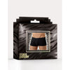 Male Power Pouch Enhancer Short - Sensation-Inducing Textured Black Satin Underwear for Men - Adult Naughty Store