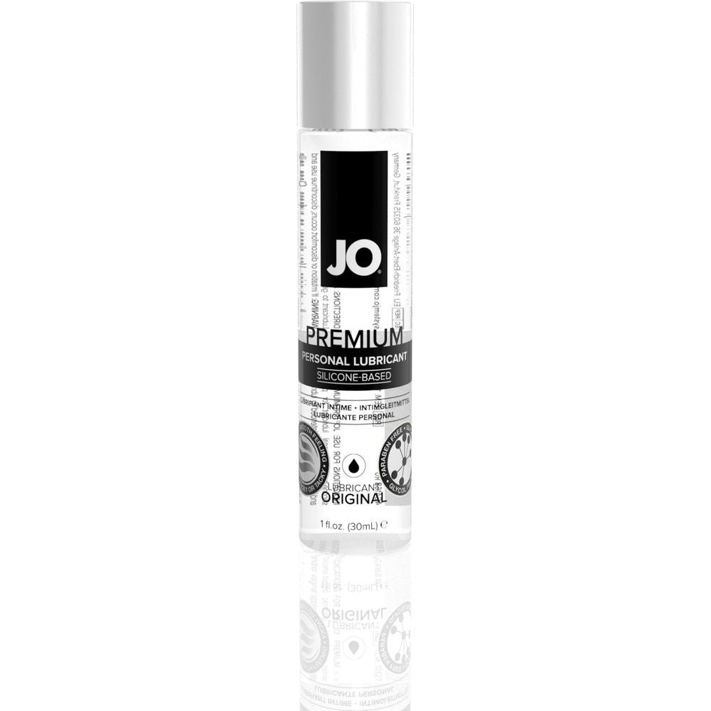 JO Premium Silicone Personal Lubricant - Long Lasting, Silky Smooth, Waterproof - 1 Oz / 30 ml - Unisex Pleasure - Clear