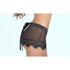 Introducing the Sensual Delights Eyelash Lace Skirtini - Exquisite Pleasure for Women in Indulgent Black