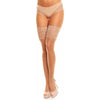 Glamory Plus Comfort 20 Hold Ups - Transparent Shiny Lace Top Hold-Up Stockings for Women in Black