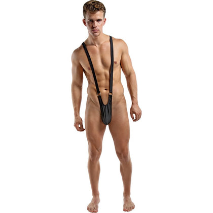 Male Power Sling Front Rings - Premium Male Vibrating Cock Ring for Enhanced Pleasure - Model MP-SFR-001 - Black - Adult Naughty Store