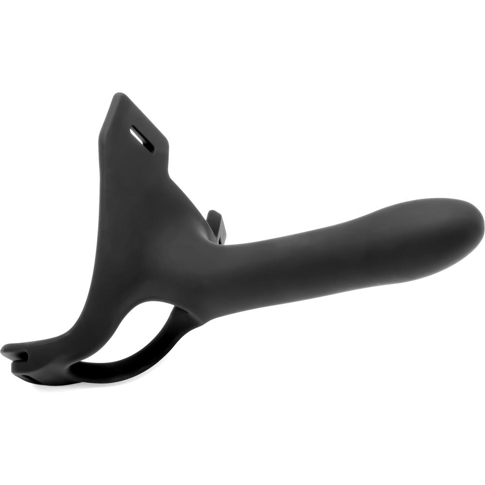 Zoro 5.5in Black Silicone Strap-On Dildo for Intimate Pleasure and Control - Model X123, Women's Pleasure, Black