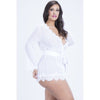 Introducing the Sensual Elegance Eyelash Lace Robe and G-String Set - The Ultimate Pleasure Package for Intimate Moments