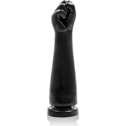 Rebel Exxtreme Fist - Extreme Pleasure Handheld Silicone Dildo for Unapologetic Thrills - Model REX-9000 - Unisex - Intense Internal Stimulation - Raven Black