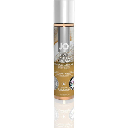 JO H2O Flavored Water-Based Personal Lubricant - Vanilla Cream - 1 Oz / 30 ml - Silky Smooth, Creamy Sensation for Enhanced Pleasure - Gender-Neutral - Deliciously Tasty and Exciting