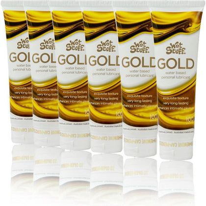 Wet Stuff Gold Water-Based Lubricant - Introducing the Wet Stuff Gold Long-Lasting Water-Based Lubricant for Intimate Pleasure - Enhance Sensations for All Genders - Ideal for Sensual Moments - Clear