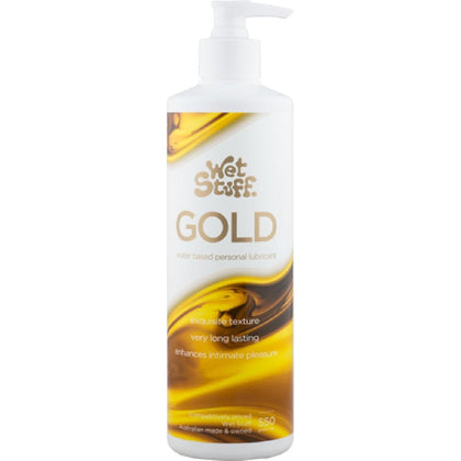Wet Stuff Gold - Pump Water-Based Lubricant for Long-Lasting Pleasure - Model GS-2000 - Unisex, Intimate Lubrication for Enhanced Sensations - Clear