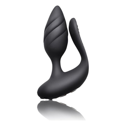 Introducing the Sensual PleasureX Cocktail Dual Stimulator Black - The Ultimate Couples' Delight for Shared Intimacy