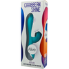 Introducing the Alive Caribbean Shine Blue Triple Motor G-Spot Vibrator with Clitoral Stimulation - Model ACSB-003, for Women - Teal - Adult Naughty Store