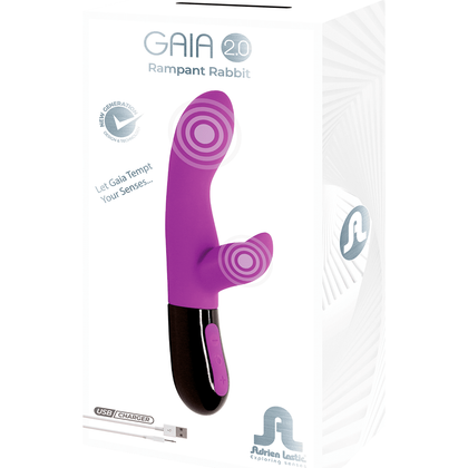 Adrien Lastic Gaia 2.0 Dual Stimulation G-Spot and Clitoris Vibrator - Intense Pleasure for Women - Elegant Black
