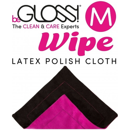 beGLOSS WIPE - Polishing Cloth for Latex Lovers - Model M - Unisex - Perfect Shine - Pink/Black - Adult Naughty Store