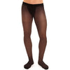Glamory Plus Male Classic 26 - Transparent Sheer Tights for Men - Sensual Intimate Apparel for Alluring Legwear - Black