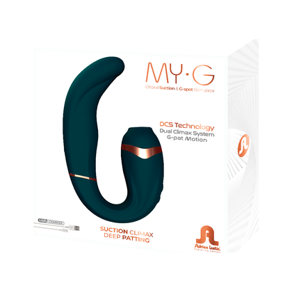 Introducing the Sensational Pleasure Co. My-G Double Stimulation Clitoral Vibrator - Model X1: The Ultimate Pleasure Experience for Women - G-Spot and Clitoral Stimulation - Teal - Adult Naughty Store