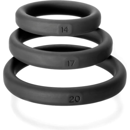 Xact-Fit Silicone Rings Mixed 3 Ring Kit - Premium Cock Ring Set for Enhanced Pleasure and Performance - Model XFR-300 - Suitable for Men - Designed for Intimate Sensations - Assorted Colors
