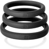 Xact-Fit Silicone Rings X-Large 3 Ring Kit - Premium Cock Rings for Men - Model #20, #21, #22 - Enhance Pleasure and Performance - Black - Adult Naughty Store