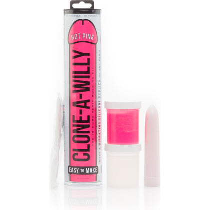 Clone-A-Willy Original Silicone Vibrating Penis Casting Kit - Model X1 - Unisex - Intimate Pleasure - Hot Pink