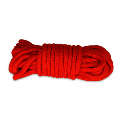 Introducing Crimson Pleasure: RB-10M Fetish Bondage Rope - Unleash Your Desires with Premium Quality Cotton Rope for Sensual Bondage Play - Unisex - Red