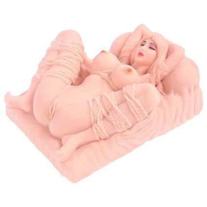Introducing the Sensual Bliss Love Doll Mini Erica - Premium TPR Realistic Bondage Tied Doll for Exquisite Vaginal Stimulation - Model 27x18x11cm - Flesh