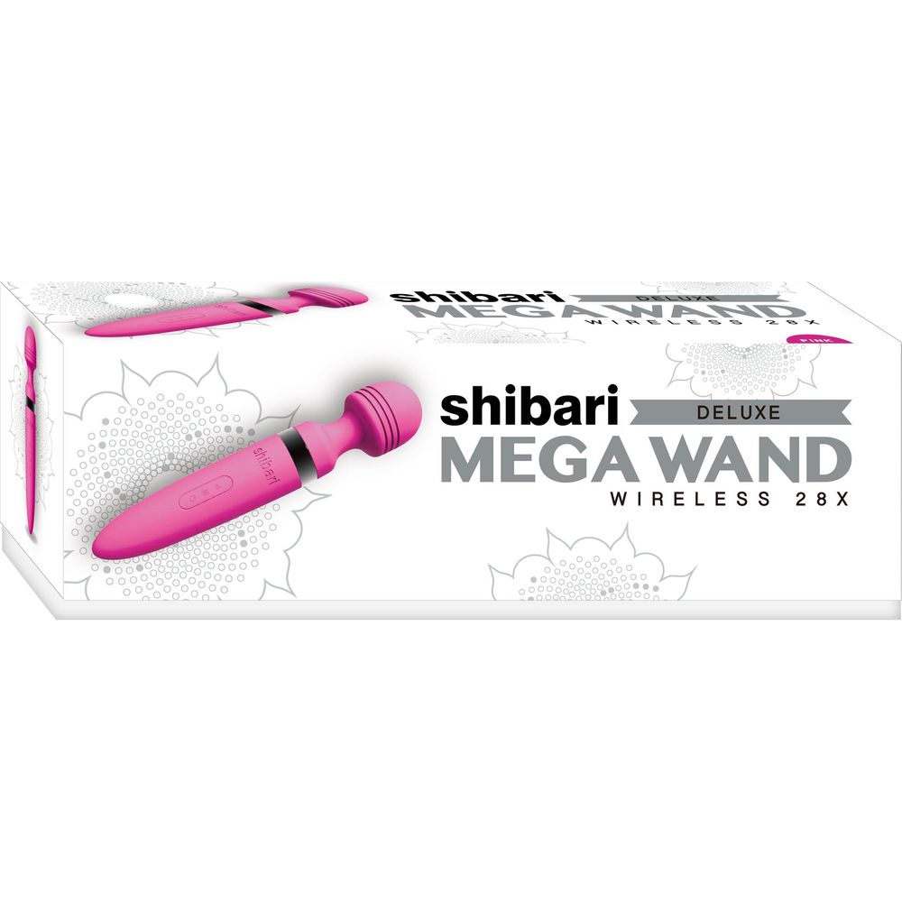 Shibari Deluxe Mega Wireless 28X Pink USB Rechargeable Ultra Power Waterproof Vibrator for Women's Intense Pleasure