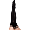 Kix'ies DanaLynn Black Ribbed Thigh-High Stockings - Size A - Adult Naughty Store