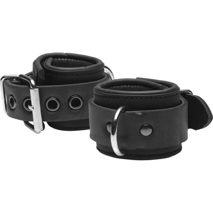 Naughty Pleasure Neoprene Buckle Cuffs - Model X1 - Unisex - Sensual Wrist Restraints for Exquisite Bondage Play - Black