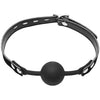 Sensual Bliss SLX-69 Locking Silicone Comfort Ball Gag - Ultimate Pleasure Enhancer for Alluring Play (Black)