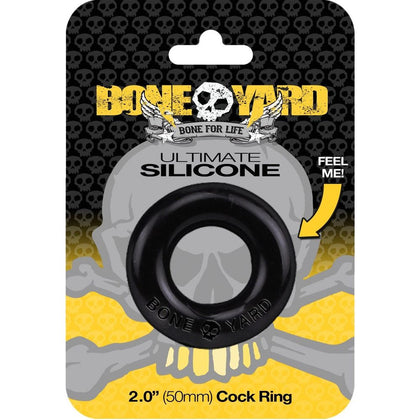 Boneyard Ultimate Silicone Cock Ring - Model X123 - Men's Premium Donut Shaped Pleasure Enhancer - Black