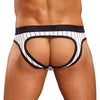 Male Power Moonshine Batter Up Baseball Inspired Striped Jersey Boxer Briefs for Men - Pleasure Enhancing Underwear in White