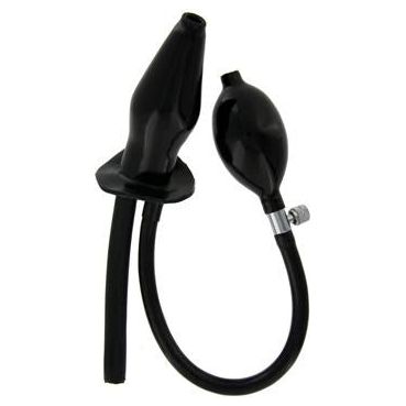 Silicone Black Inflatable Enema Plug - Ultimate Anal Pleasure for Men and Women - Model E-500 - Adult Naughty Store