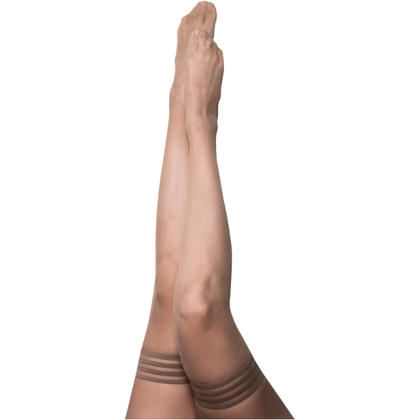 Kix'ies Samantha Size A Nude Fishnet Thigh-Highs: A Sensational Addition to Your Wardrobe for All-Day Comfort and Style