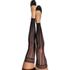 Kixies Lindsay Footless Fishnet Thigh Highs - Black, Size C, for Women's Sensual Delights - Adult Naughty Store