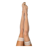 Kixies Ashley Size D White Thigh-Highs: The Ultimate All-Day Wear No-Slip-Grip Stockings for Plus Size Women - Adult Naughty Store