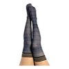 Kixies Debbie Size A Navy Blue Plaid Thigh-Highs: Classy and Elevated Business-Attire Inspired Thigh-High Stockings for Women - Adult Naughty Store