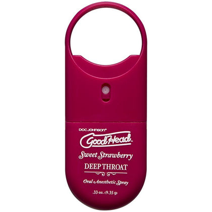 Introducing the GoodHead To-Go Deep Throat Spray - Sweet Strawberry Flavor - Oral Pleasure Enhancer for Deep Penetration and Comfort - Model GH-9001 - Unisex - Throat Desensitizer - 9ml