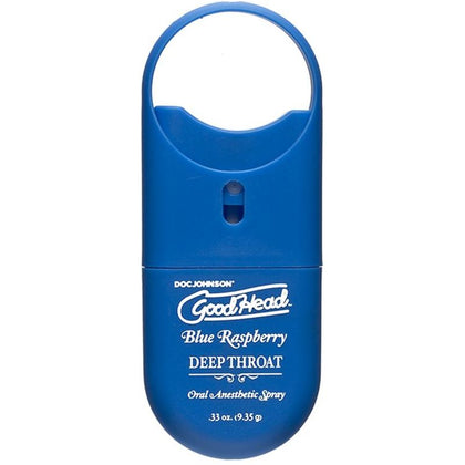 Introducing the GoodHead To-Go Deep Throat Spray Blue Raspberry 9ml: The Ultimate Oral Pleasure Enhancer for Deep, Comfortable Penetration! - Adult Naughty Store