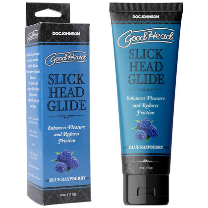 Introducing the GoodHead Slick Head Glide - Blue Raspberry: The Perfect Water-Based Lubricant for Enhanced Pleasure and Smooth, Friction-Free Intimacy!