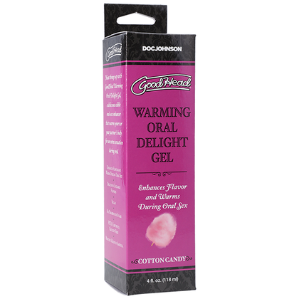 GoodHead Warming Head Oral Delight Gel - Cotton Candy - Intensify Pleasure with Sensational Warming Sensations - 4 fl. oz.