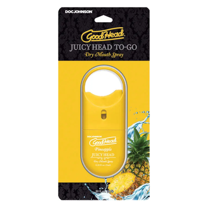 GoodHead Juicy Head Dry Mouth Spray To-Go - Pineapple - 0.30 fl. oz: Oral Moisturizer for Enhanced Sensuality and Fresh Breath