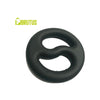 Brutus Sensual Silicone Yin Yang Cock and Ball Duo Ring - Model BSY-001 - Men's Erection Enhancer - Jet Black - Adult Naughty Store